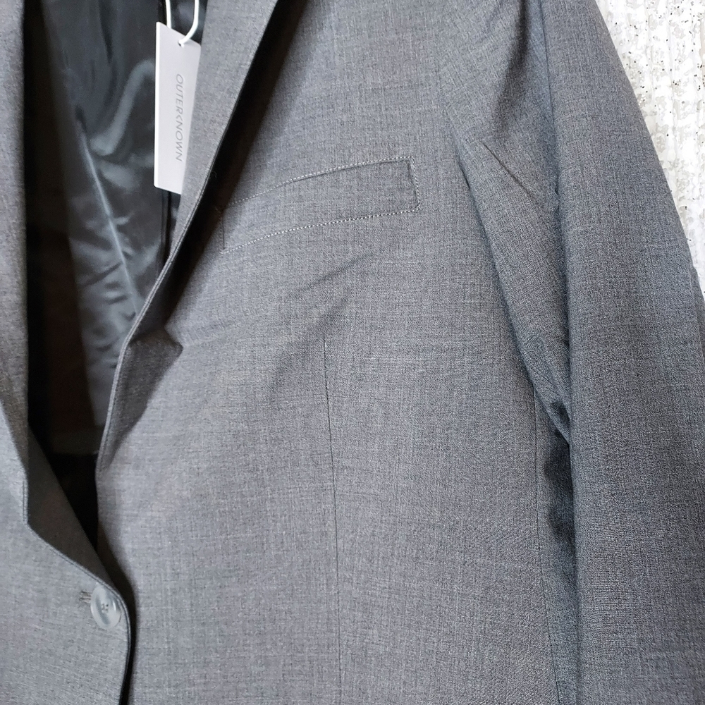 Outerknown Women's Wool Parker Boy Blazer in Grey Sz-8  NWT - Picture 8 of 14
